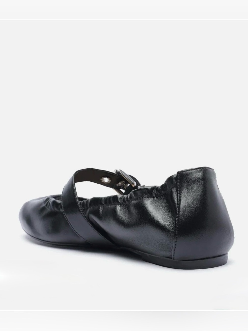 Schutz Calita Nappa Leather Ballet Flat In Black - Picture 2 of 9